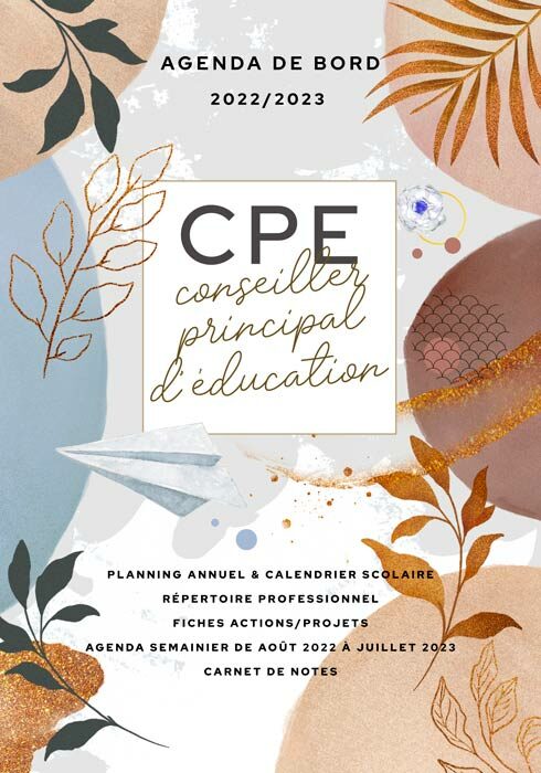 Agenda de bord 2022/2023 conseiller principal d'éducation
