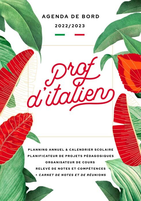 Agenda de bord 2022/2023 prof d'italien