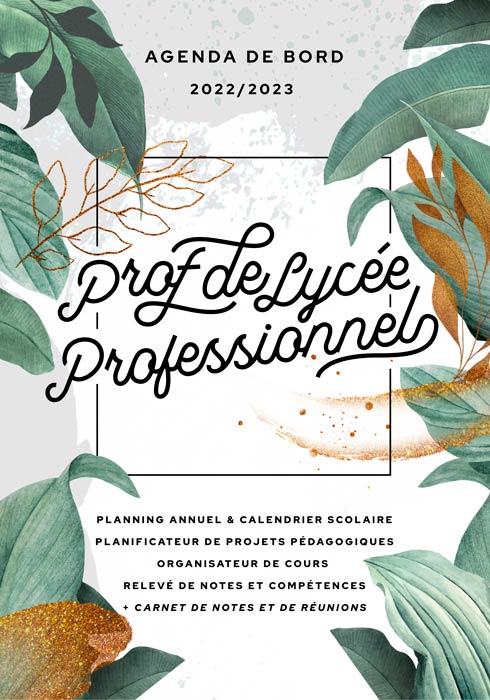  Agenda de bord Professeur Lycée Professionnel 2023