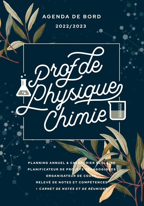 Agenda de bord 2022/2023 prof de physique-chimie