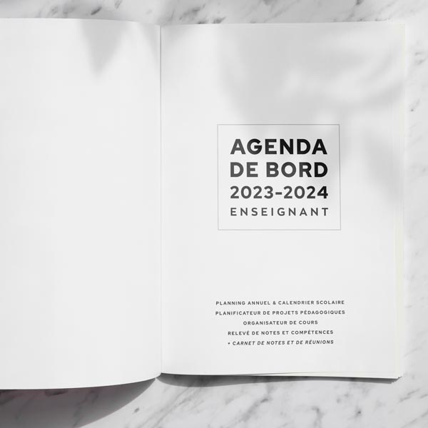 Agenda de prof des écoles 2023-2024: Organisateur Enseignant Semainier |  Planifier et organiser l'année scolaire 2023-2024 | 2 Pages = 1 Semaine |  12